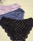 Tris slip cotone cuoricini