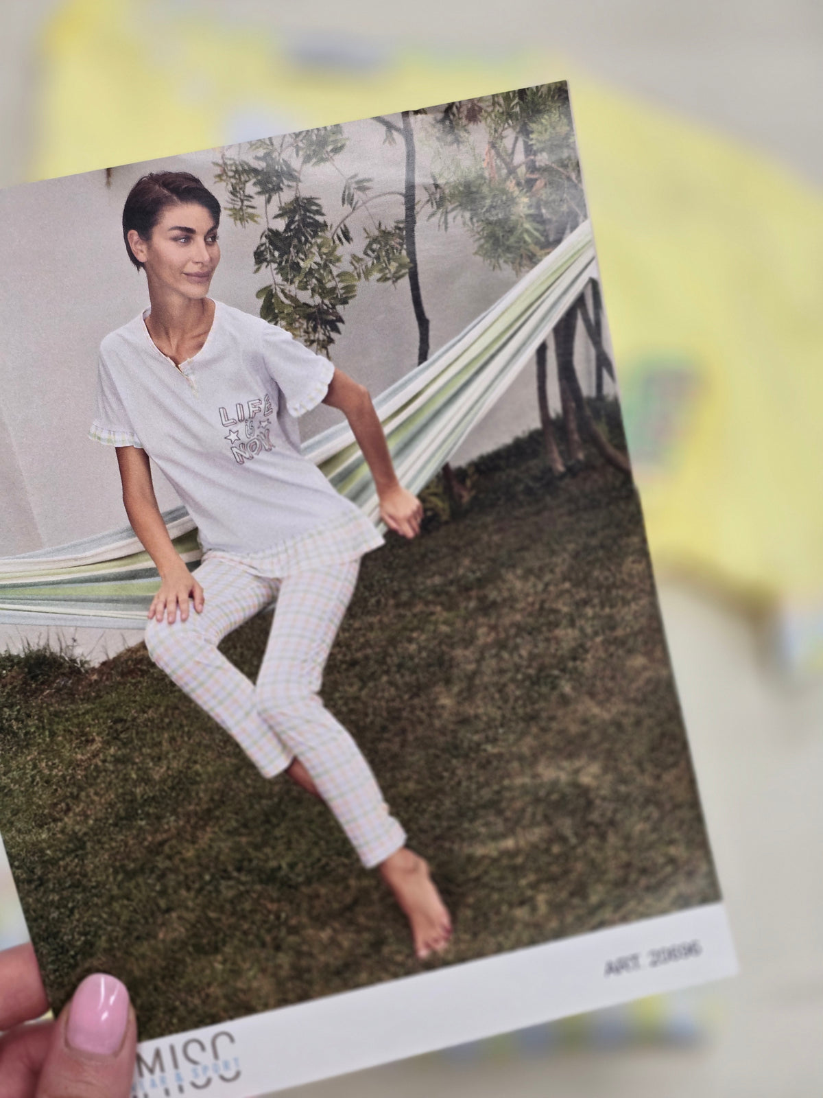 Pigiama Donna Puro Cotone Maniche Corte e Pantaloni Lunghi