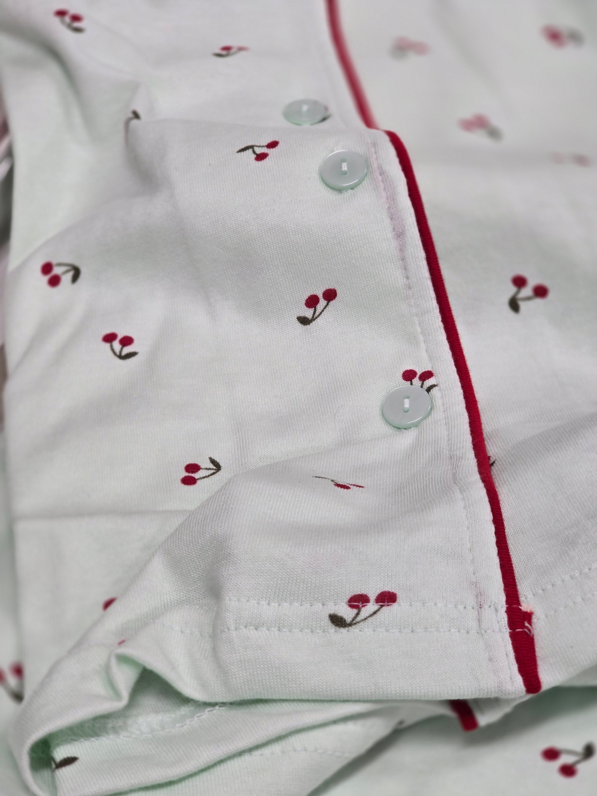 Pigiama donna in puro cotone cherry
