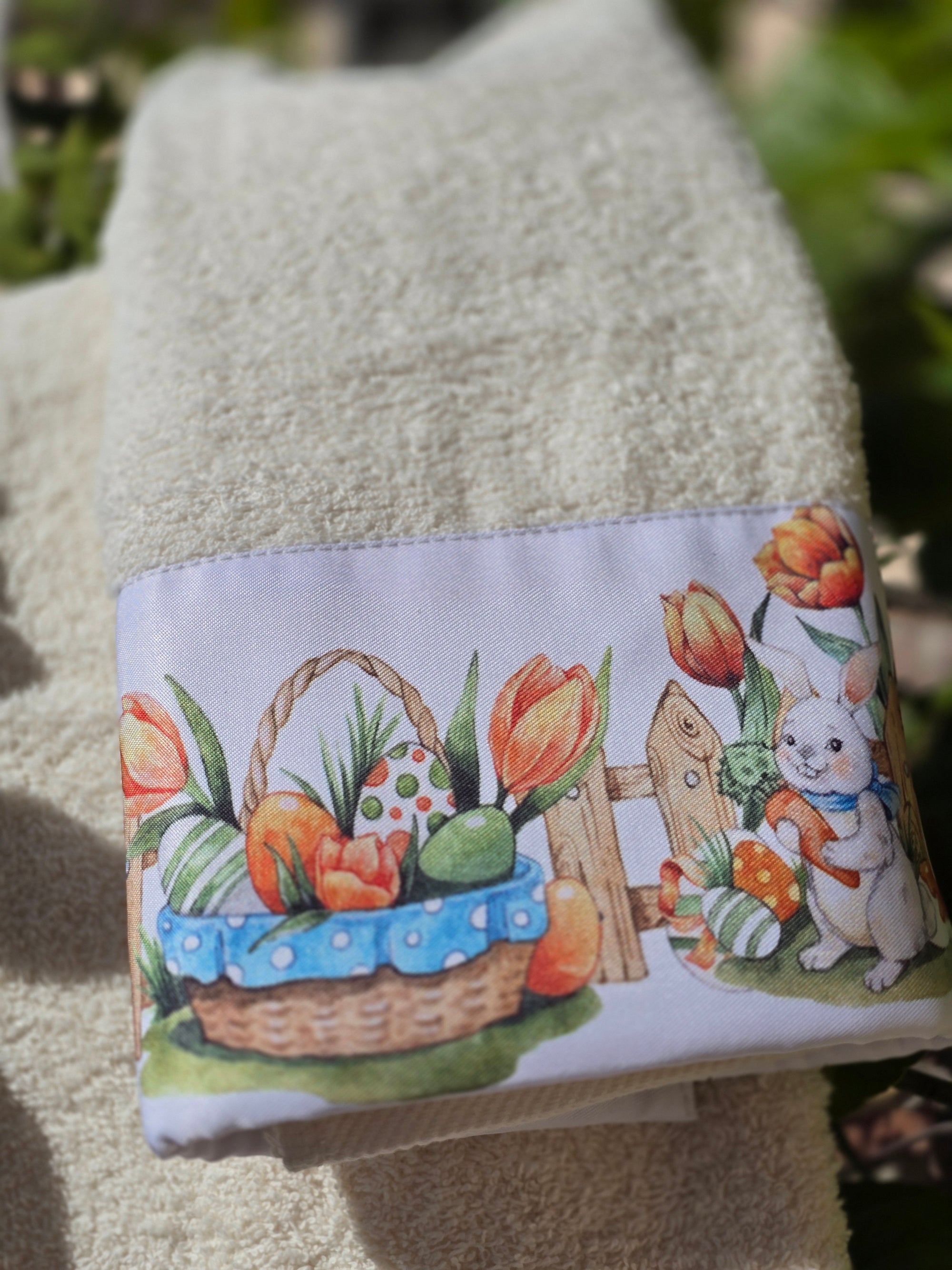 Coppia asciugamani bunny garden