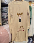 Camicia da Notte Donna 'I Love You Idiot' - Cotone Morbido con Pizzo Bacirubati