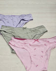Tris slip cotone fiorellini