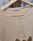 Camicia da Notte Donna 'I Love You Idiot' - Cotone Morbido con Pizzo Bacirubati