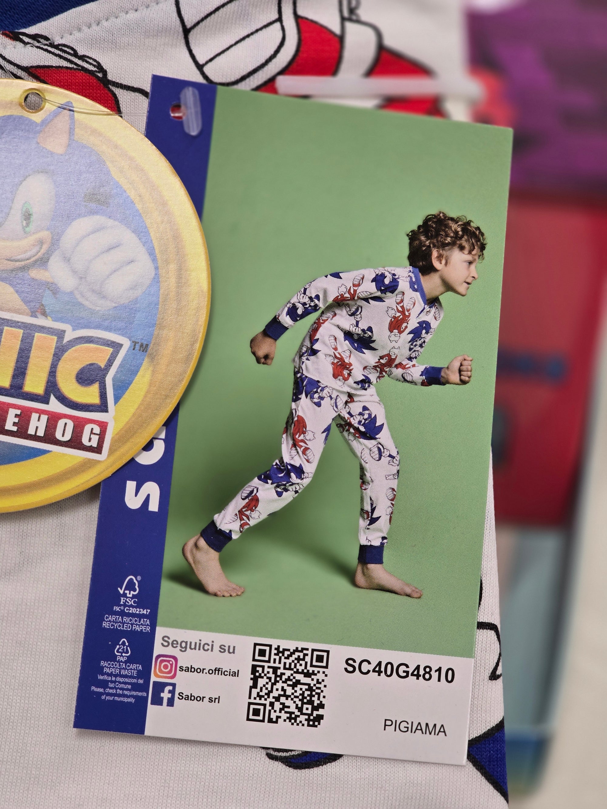 Pigiama sonic bimbo