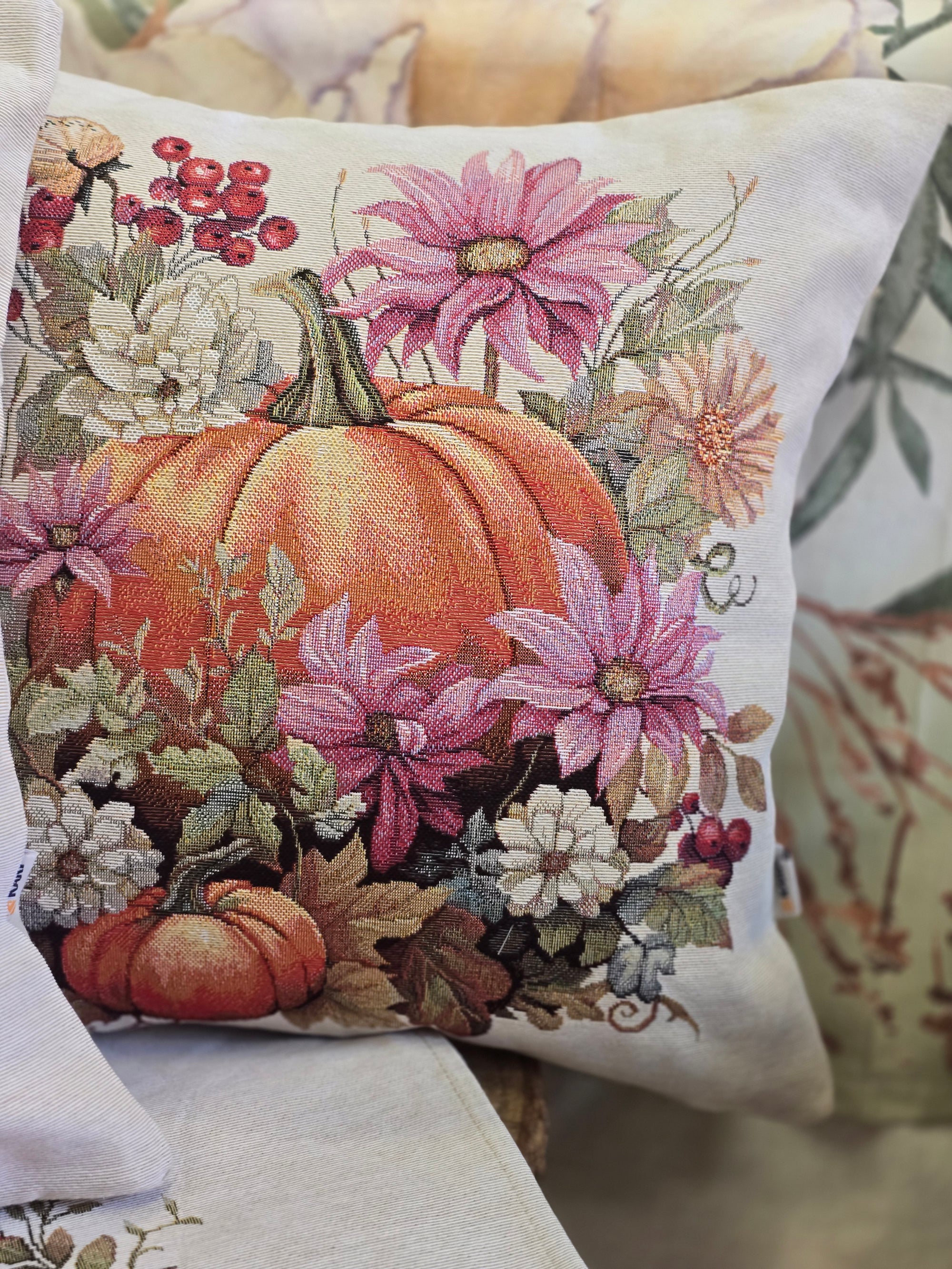 Cuscino arredo zucche autunno 45x45 cm