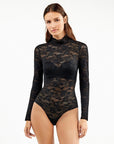 Body di Pizzo Floreale a Maniche Lunghe Gisela