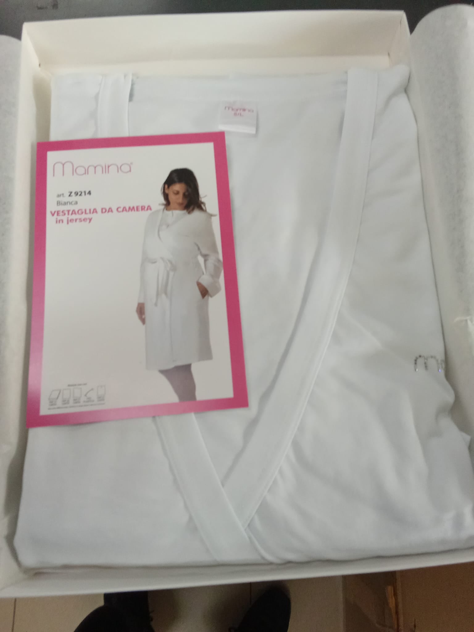 Vestaglia incrociata jersey di puro cotone