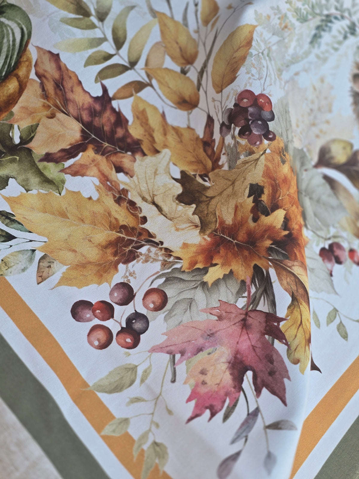 Tovaglia autunnale Zucche e ricci