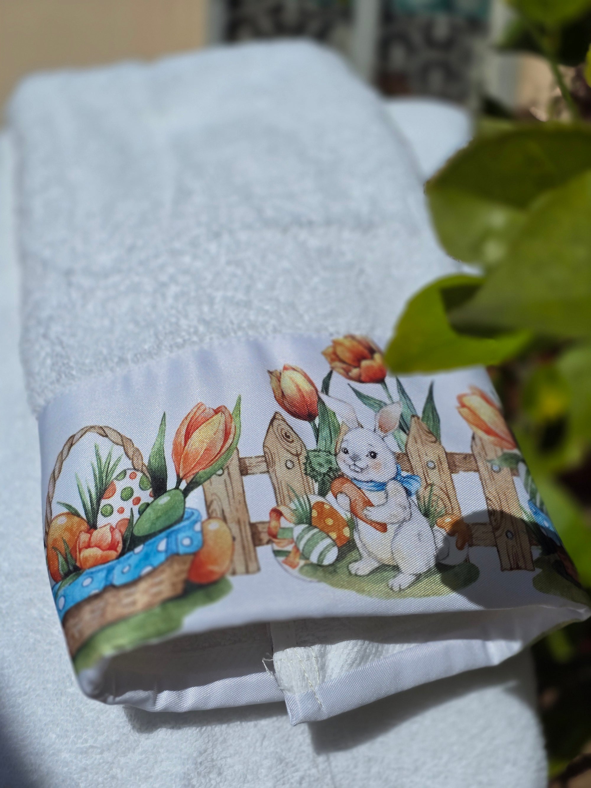 Coppia asciugamani bunny garden