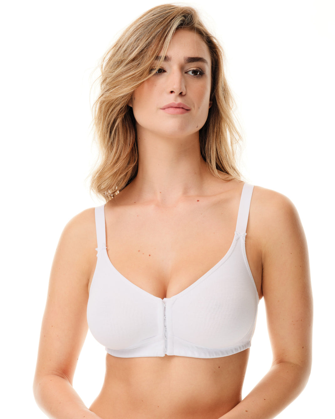 Reggiseno in cotone elasticizzato con apertura avanti