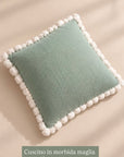 Cuscino arredo pon-pon