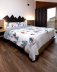 Copripiumino matrimoniale Sci 100% cotone - Blu
