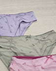 Tris slip cotone fiorellini