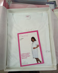 Camicia clinica-parto jersey mezza manica aperta