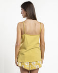 Pigiama spalline yellow flowers