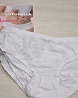 N.2 slip vita media con pizzo cotone