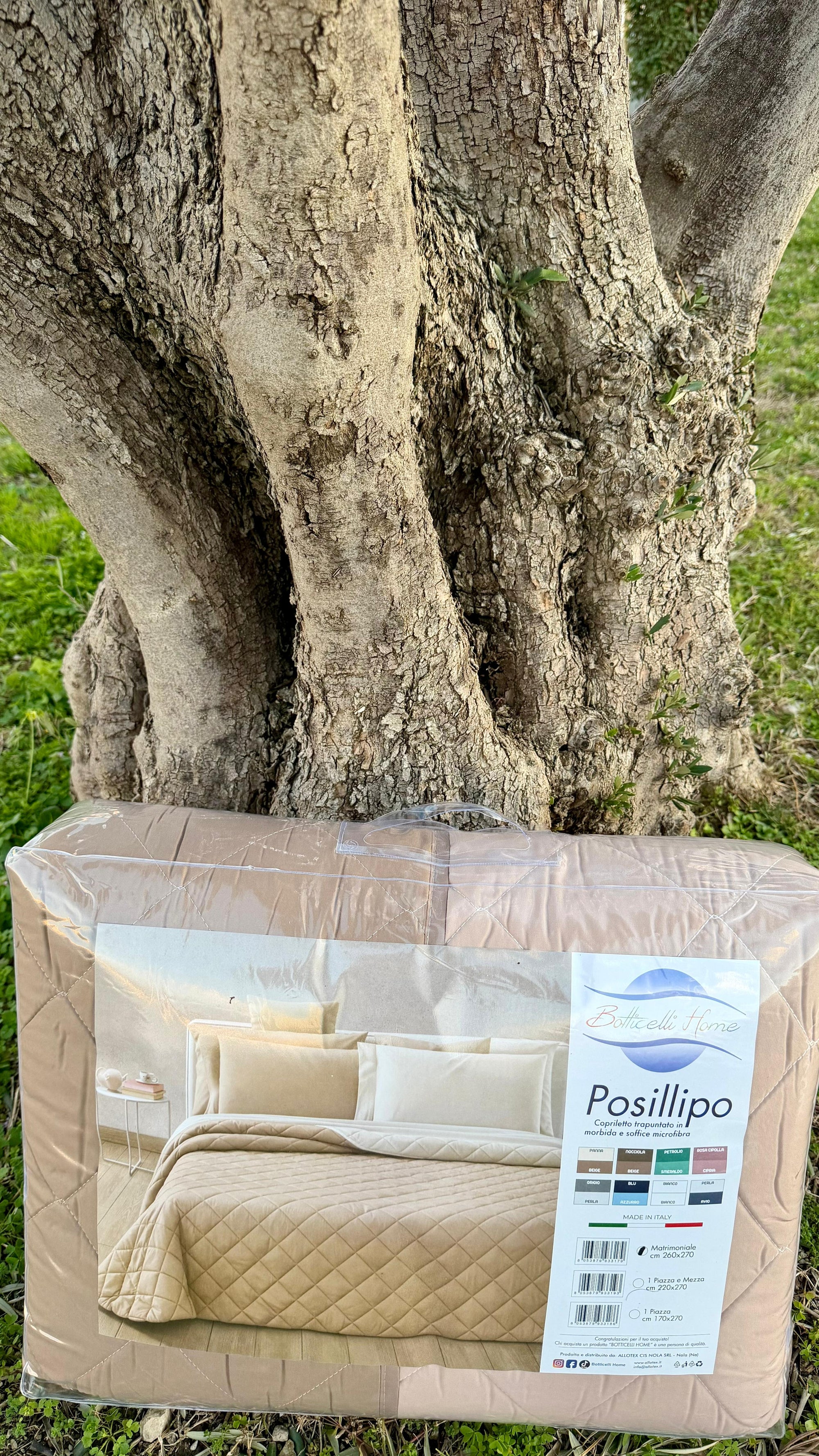 Copriletto trapuntato 100 gr Posillipo double-face