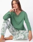 Pigiama donna lungo toile de Jouy