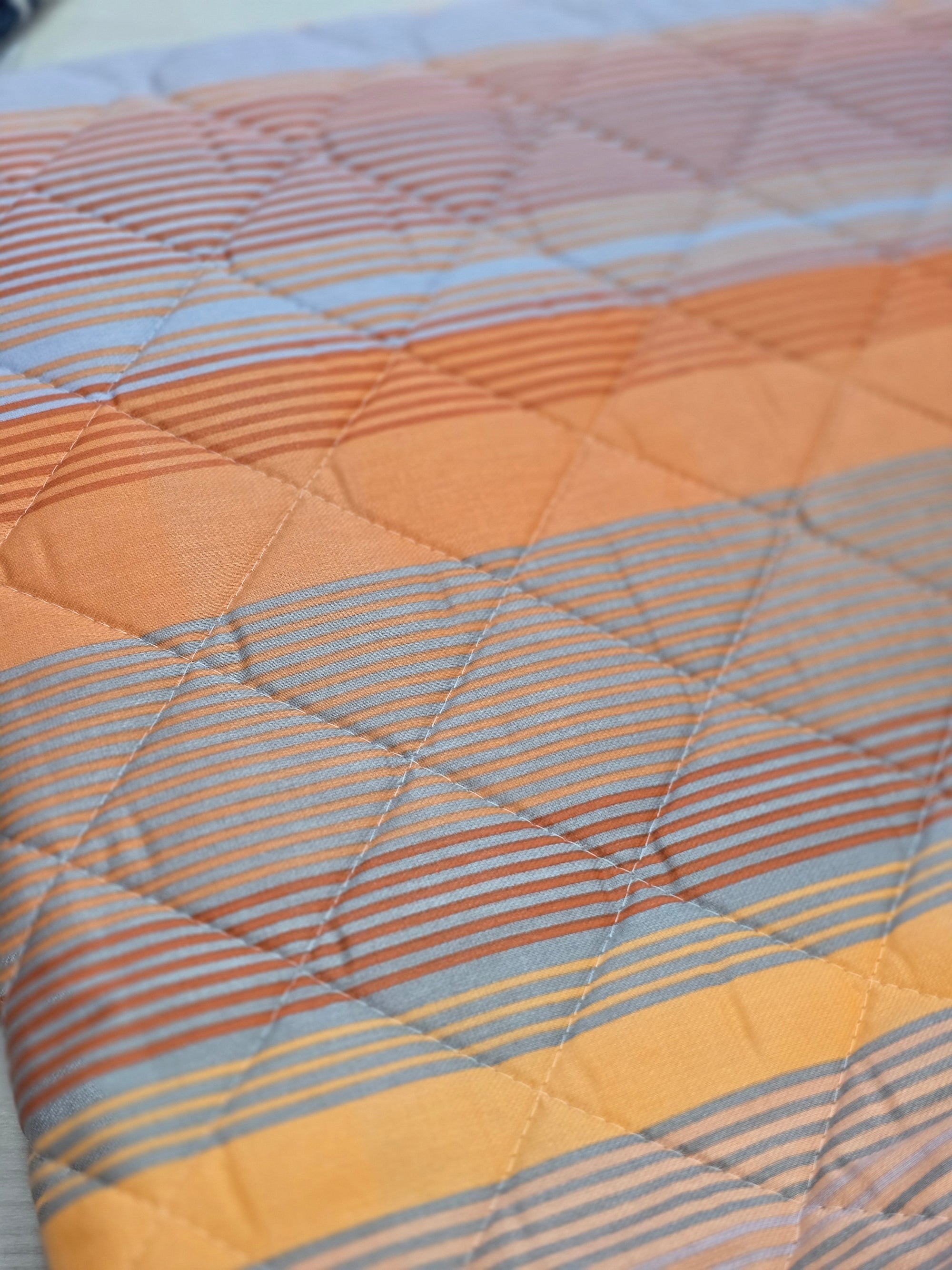 Trapuntino double-face Gabel 100% cotone righe arancione