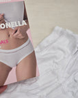 N.2 slip vita media con pizzo cotone