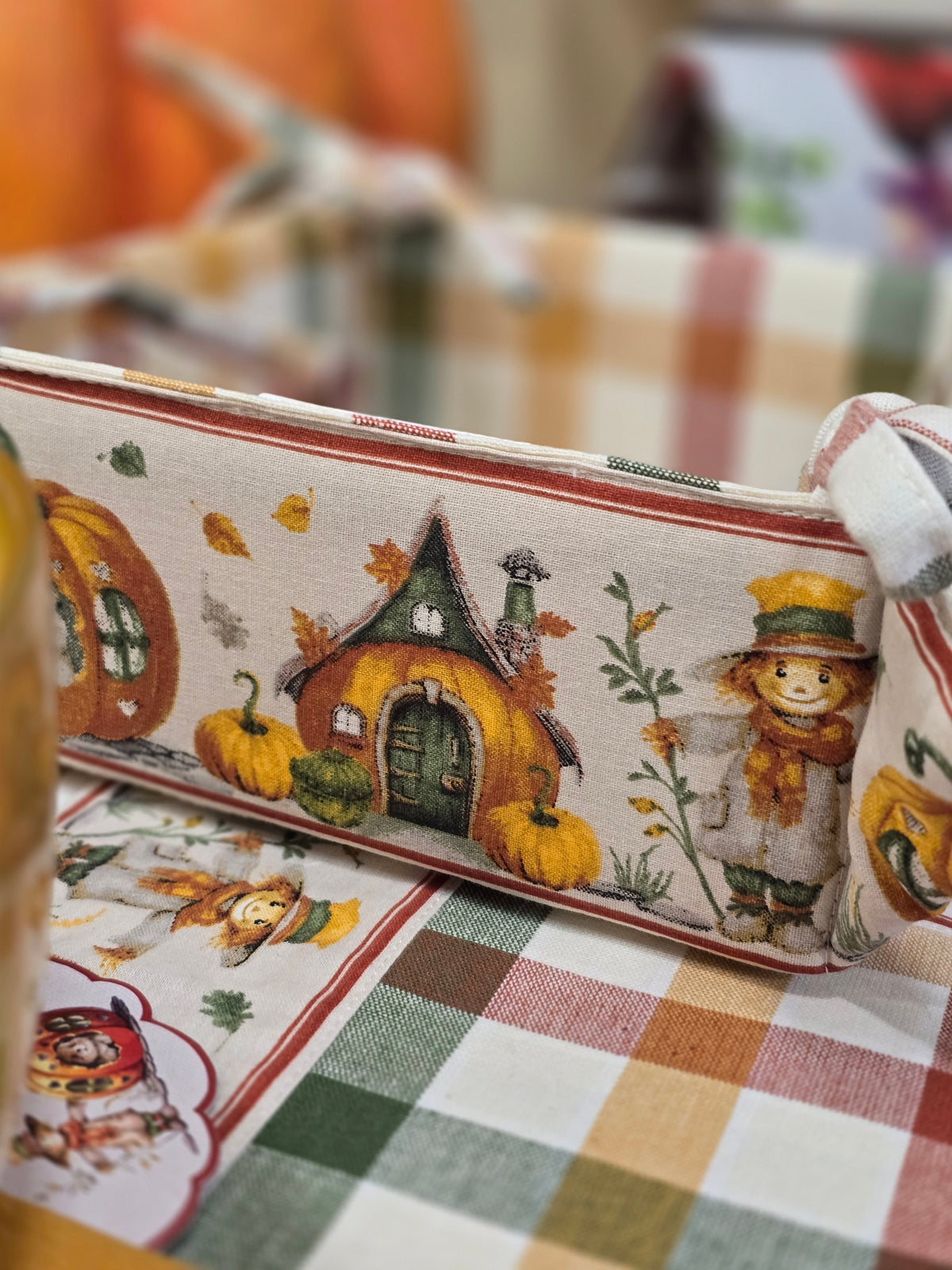 Cestino portapane/cialde- zucche in festa