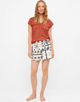 T-shirt basic scollo v Freschissima Ruggine