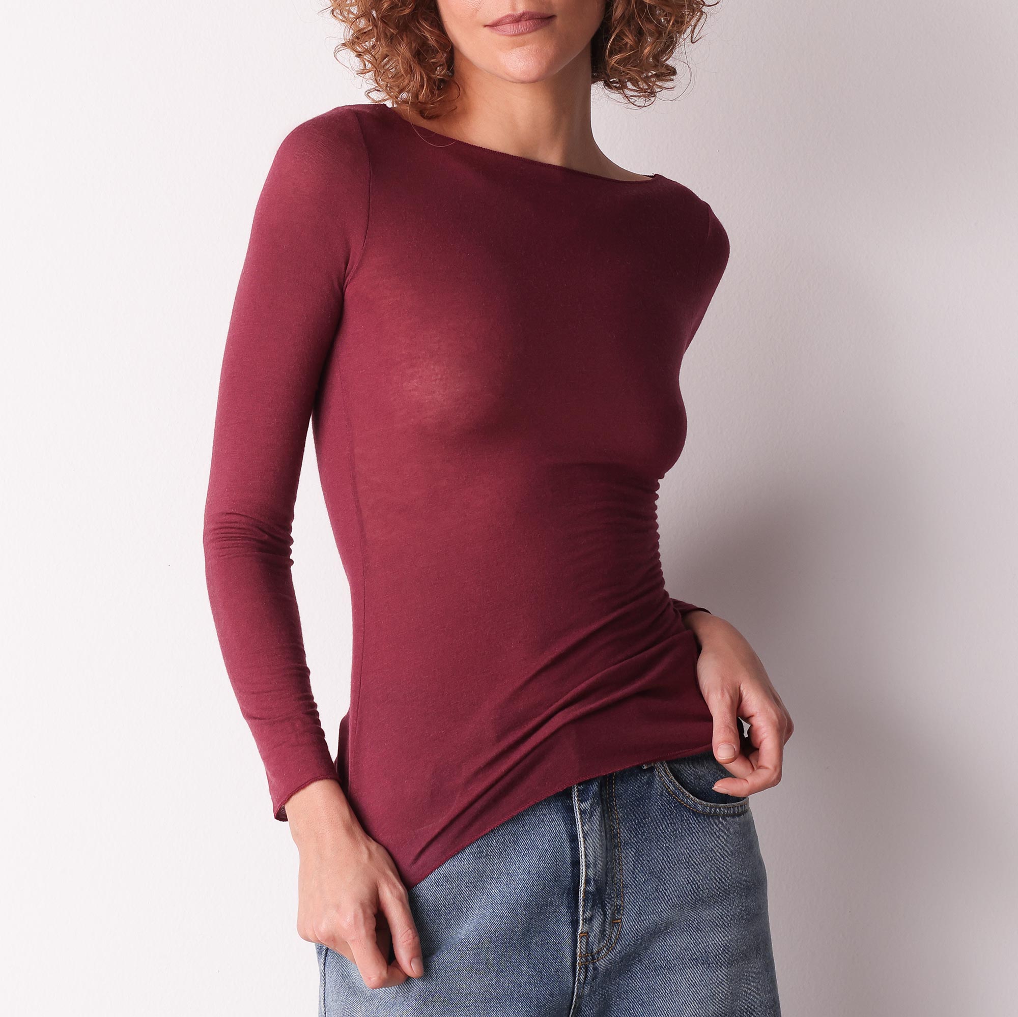 Maglietta sottogiacca misto casmhere e viscosa