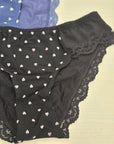 Tris slip cotone cuoricini