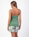 Pigiama corto e maglia spalline toile de Jouy con pizzo