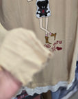 Camicia da Notte Donna 'I Love You Idiot' - Cotone Morbido con Pizzo Bacirubati